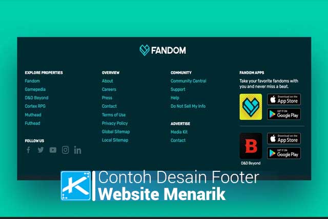 10+ Inspirasi Design Footer Website Menarik