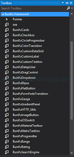 Bunifu framework untuk Visual Studio atau desktop yang membuat aplikasi anda lebih efektif dan elegan. Framework adalah sebuah aplikasi atau komponen yang diciptakan untuk memudahkan para programmer agar bisa membuat projek yang efektif, terstruktur, rapih dan lebih mudah dipahami oleh pengguna. Bunifu ini diciptakan untuk desktop dan hanya mendukung aplikasi Visual Studio dan tentunya framework ini dapat digunakan baik pada projek yang menggunakan pemrograman Visual Basic ataupun C#. Bunifu hadir dengan komponen-komponen menarik, di mana biasanya komponen bawaan dari Visual Studio sangatlah membosankan dan kurang efektif. Bahkan framework ini mendukung untuk membuat animasi di dalamnya dengan mudah.