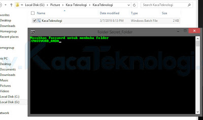 Bagaimana cara memberi password pada folder dengan CMD pada windows ? Pada kali ini kita akan memberi password pada sebuah folder tanpa menggunakan software atau aplikasi tambahan. Kita disini hanya perlu beberapa baris script saja dan setelah itu kita bisa menyimpannya sebagai sebuah file untuk mengunci folder yang dimaksud. Adapun cara memberi password pada folder menggunakan CMD antara lain seperti berikut...