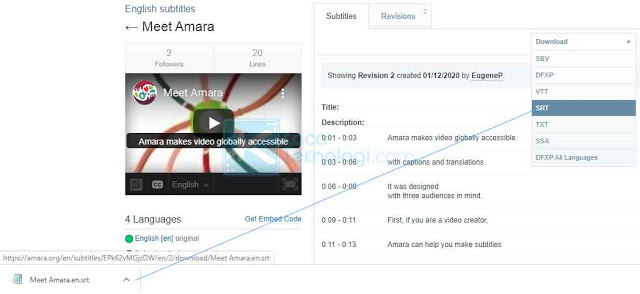 Cara download dan translate / menerjemahkan video Youtube (cc / .srt) menggunakan situs online downsub, savesubs, lilsubs, yousubtitles (tanpa aplikasi) atau menggunakan aplikasi seperti 4K Video Downloader dan MX Player di PC / komputer / laptop / android terbaru.