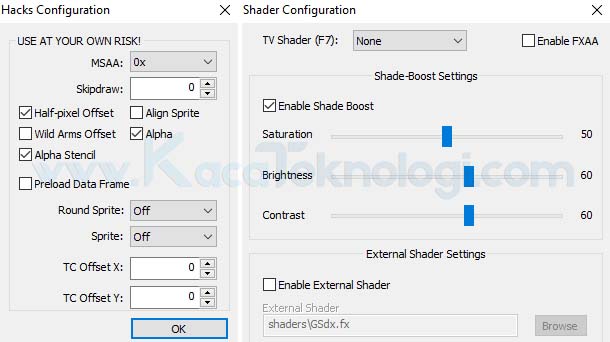 cara setting PCSX2 1.4.0 agar tidak lag, lemot, dan meningkatkan fps sampai 60. Bermain game PS2 menggunakan emulator PCSX2 di komputer merupakan hal yang cukup menyenangkan. Namun berbeda cerita jika emulator PCSX2 lag ketika memainkan game. Hal ini wajar saja terjadi karena emulator PCSX2 ini membuat seolah-olah bahwa komputer anda adalah PS2 jadi komputer anda butuh kerja dua kali untuk ini. Pertama sebagai komputer dan kedua sebagai perangkat PS2. Semua ini bisa anda atasi, yaitu dengan mengatur pengaturan pada PCSX2 sendiri. Pada artikel ini dijelaskan bagaimana cara mengatur PCSX2 1.4.0 agar tidak lag ketika dijalankan pada komputer dan cara ini sudah dicoba dan hasilnya pun cukup lebih baik dibandingkan sebelumnya. Meskipun tidak semua game akan berjalan lancar terlebih lagi jika game-game yang memiliki spesifikasi berat untuk dijalankan maka kemungkinan lag ketika bermain masihlah ada. Faktor lain yang mendukung agar bermain game PS2 pada komputer lancar adalah spesifikasi dari game dan PC yang sesuai dan seimbang.