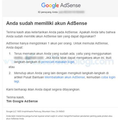 Cara Menghapus & Mengatasi Akun Adsense yang Ditolak dan Duplikat Akun yang tidak ada tombol batal atau cancel - Memiliki akun adsense namun tidak digunakan sama saja seperti anda membeli barang namun tidak ada manfaatnya. Akun adsense juga perlu dihapus karena beberapa penyebab contohnya adalah karena ditolak oleh google, dianggap duplikat akun, dan lain-lain. Adapun untuk mengatasi duplikat akun tanpa menghapus akun adsense bisa dilakukan dengan cara berikut...