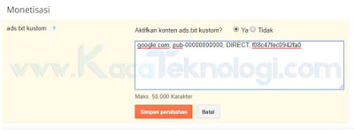 banyak sekali para blogger yang mendapatkan pesan dari Google AdSense untuk memasang dan mengaktifkan ads.txt pada situsnya. Untuk cara mengatasi notifikasi ads.txt yang selalu muncul pada dasbor adsense adalah dengan tidak menghiraukannya. ads.txt ini berfungsi untuk mencegah iklan penipuan yang tampil pada situs anda dan juga untuk meningkatkan tayangan iklan pada situs.