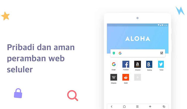 Aloha ini tidak berbeda jauh dengan Azka Browser, dan browser ini cocok untuk Anda yang ingin meminimalkan pemakaian RAM berlebih pada smartphone Anda.