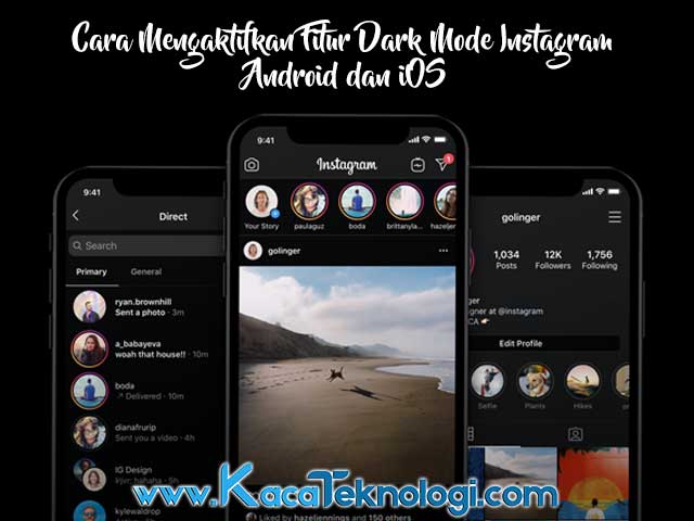 cara mengaktifkan dark mode instagram