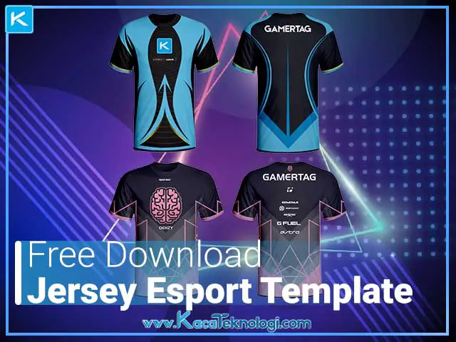 Free Download template jersey gaming psd gratis, Free download mockup jersey esport cdr gratis, free download Mockup Template Jersey Esport Gaming Depan Belakang PSD keren