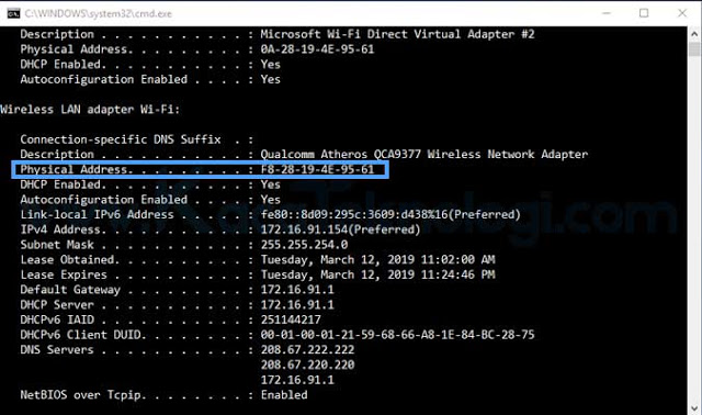 Pengertian MAC Address, apa fungsi dari MAC Address,  bagaimana cara menemukan MAC Address pada perangkat komputer/laptop. Android/smartphone, Wi-Fi, router, modem, switch, hub, dan perangkat keras elektronik lainnya yang terhubung pada jaringan?.