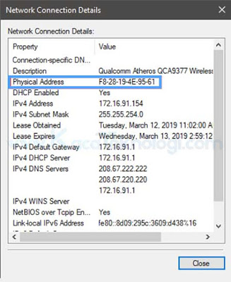 Pengertian MAC Address, apa fungsi dari MAC Address,  bagaimana cara menemukan MAC Address pada perangkat komputer/laptop. Android/smartphone, Wi-Fi, router, modem, switch, hub, dan perangkat keras elektronik lainnya yang terhubung pada jaringan?.