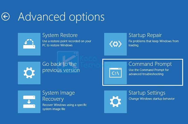 command prompt pada windows 7 8 10 di recovery menu