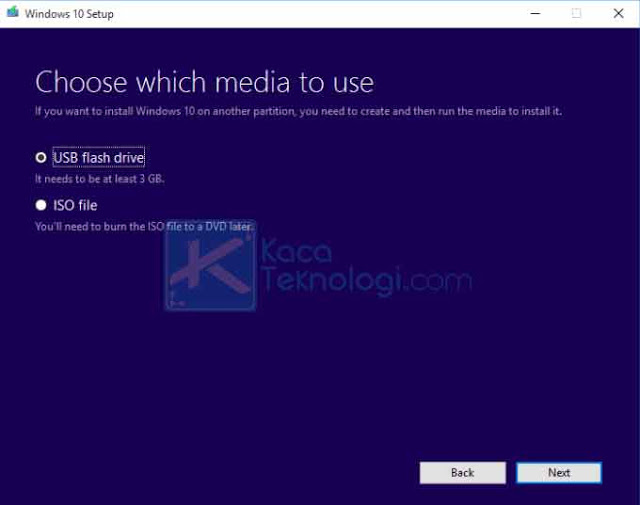 membuat file instalasi windows menggunakan windows media creation tool