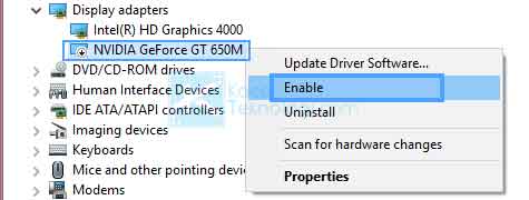 Bagaimana cara mengatasi error "NVIDA display settings are not available - you are not currently using a display attached to an NVIDIA GPU." di laptop/komputer pada Windows 7/8/10?