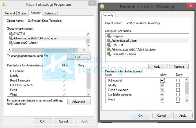 Cara mengatasi error ketika copy file atau folder di laptop/komputer dengan pesan "Error copying file or folder unspecified error, access denied" di Windows 7/8/10.