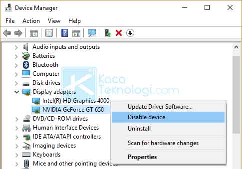 Bagaimana cara mengatasi error "NVIDA display settings are not available - you are not currently using a display attached to an NVIDIA GPU." di laptop/komputer pada Windows 7/8/10?