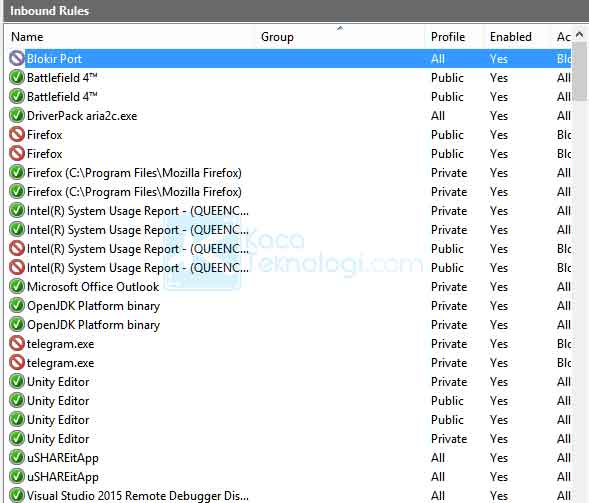 Cara memblokir port yang rentan disusupi virus di Windows 7/8/10 menggunakan Windows Firewall agar sistem komputer dan jaringan komputer lebih aman.