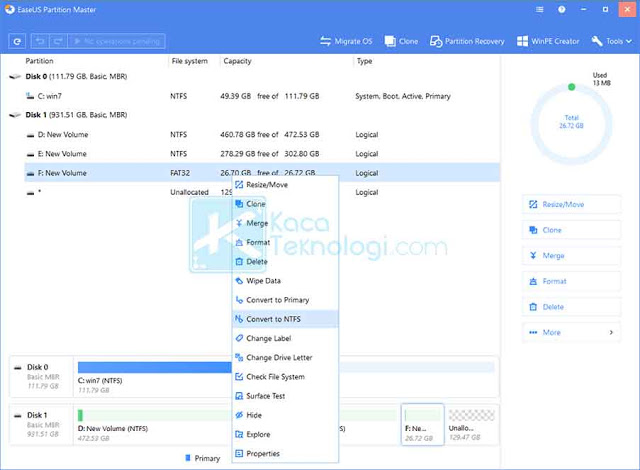 Cara Mengatasi This file is too large for the destination file system yang menyebabkan flashdisk/drive eksternal tidak bisa menyimpan file besar yang lebih dari 4GB karena file systemnya adalah exfat atau fat32 dan harus diformat menjadi NTFS.