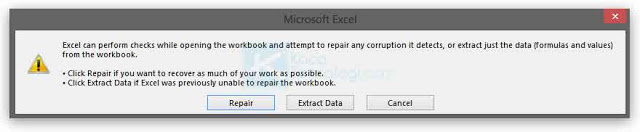 Cara mengatasi Excel found unreadable content in .xls/.xlsx/.xlsb/.xlsm di office 2007, 2010, 2016 keatas dan cara mengatasi excel was able to open the file by repairing or removing the unreadable content.