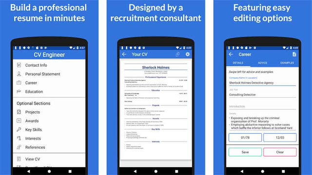 Daftar kumpulan aplikasi untuk membuat CV (Curriculum Vitae) di hp Android bahasa Indonesia terbaru dan terbaik secara offline yang cocok untuk fresh graduate dalam melamar kerja tentunya dengan desain elegan, keren, dan menarik.