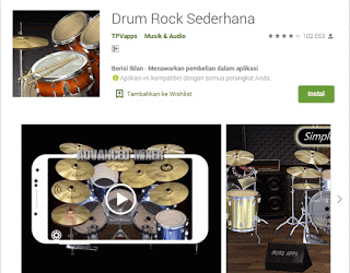 5 Aplikasi Emulator Drum Terbaik Untuk Android, aplikasi drummer band android, aplikasi untuk belajar drum di android, emulator drum android, 5 aplikasi emulator drum terbaik di android, real drum, simple drum, drum rock, drum, drum klasik.