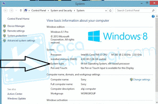Cara Cek Tipe Sistem Operasi di Windows 7,8 dan 10, Cara melihat bit laptop windows 7,8 dan 10, cara mengetahui windows laptop, cara melihat versi windows 10 di laptop, cara mengetahui 32 bit atau 64 bit di laptop.