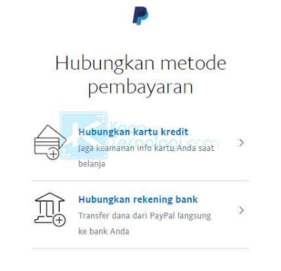 Anda akan diarahkan ke halaman di mana Anda bisa melihat metode pembayaran yang tersedia di akun Anda. Jika Anda ingin menambah bank baru silakan klik "Hubungkan rekening bank" dan jika Anda ingin menambahkan kartu kredit silakan klik "Hubungkan kartu kredit".