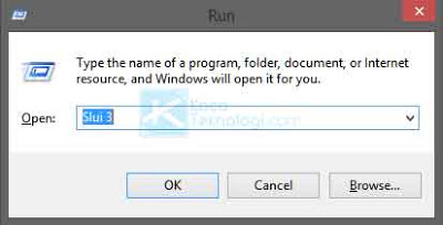 Ketikkan "Slui 3" tanpa tanda petik.