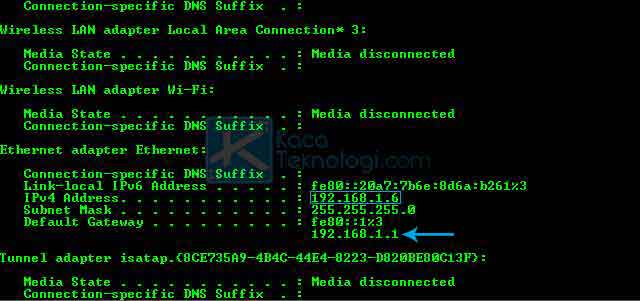 Anda cukup melakukan hal yang sama sebagaimana Anda ingin melihat alamat IP komputer Anda. Jika Anda lupa caranya silakan scroll kembali ke atas. Sebelumnya Anda mungkin hanya melihat bagian IPv4 Address, maka untuk mengetahui IP gateway silakan Anda perhatikan 