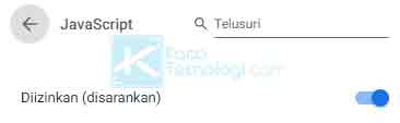 Cara Mengaktifkan Javascript di Google Chrome: