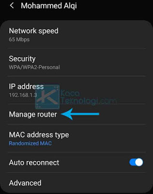 Fitur Manage Router hadir untuk memudahkan pengguna Wi-Fi dalam mengetahui IP Address router/modem yang terhubung pada perangkat tersebut. Hanya saja fitur ini biasanya tidak terdapat pada versi Android 7 ke bawah. Untuk menyelesaikan masalah tersebut, Anda bisa mengecek ulang di menu About Phone atau melalui aplikasi pihak ketiga.