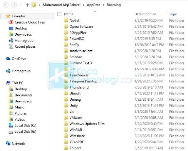 Masih sama seperti yang tadi, hanya saja sekarang Anda perlu menghapus aplikasinya dari folder %AppData yang terdapat pada komputer Anda.