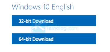 Versi disesuaikan dengan spesifikasi komputer yang akan diinstal Windows 10 tersebut, namun saya memilih versi 64-bit karena lebih stabil.