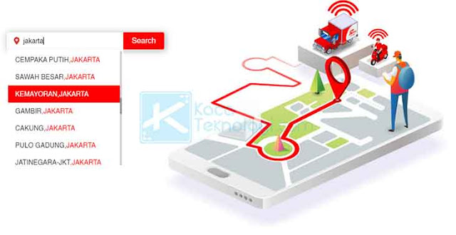 Kunjungi laman resmi J&T Drop Point Finder di sini: J&T DC / DP Finder.