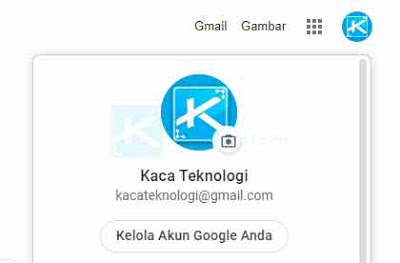 Silakan buka Browser → klik pada profil akun Google Anda → Kelola Akun Google.