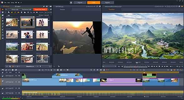 Pinnacle Studio Pro adalah hadir dengan tampilan yang sederhana. Anda bisa mengedit video yang Anda inginkan dengan cepat.