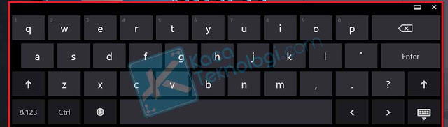 mengaktifkan menu touch keyboard 