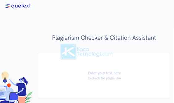 Quetext adalah situs pendeteksi plagiarisme yang sangat mendasar. Situs ini memiliki tata letak yang cukup dan serbaguna.