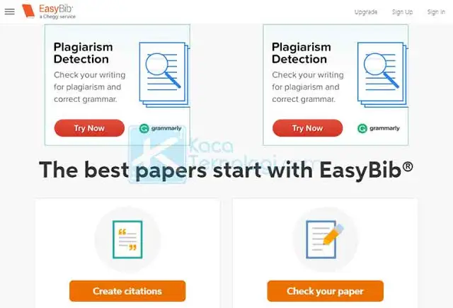 EasyBib Plus plagiarism detector menawarkan bantuan menyeluruh untuk menutupi semua tulisan atau tugas yang terdeteksi plagiat.