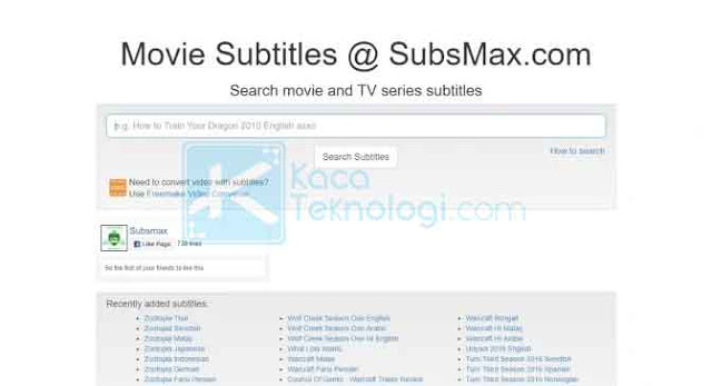 Terdapat jutaan subtitle siap unduh pada situs ini. Subsmax menyediakan subtitle untuk film dan juga serial TV.