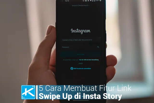 cara membuat swipe up di instagram story android