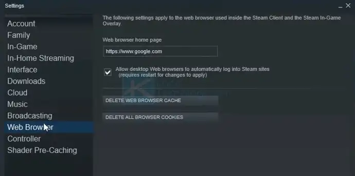 Cara Menghapus Cache dan Data Pada Aplikasi Steam Untuk Mengatasi Error Code 105