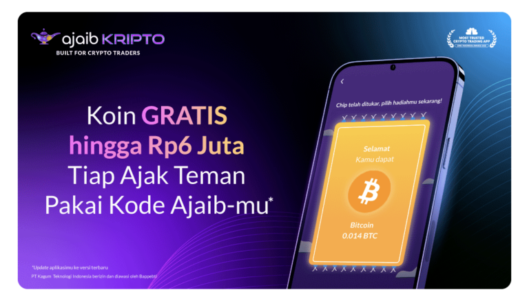 Cara Registrasi di Aplikasi Ajaib Kripto dan Dapat BTC, ETH, dan DOGE Gratis