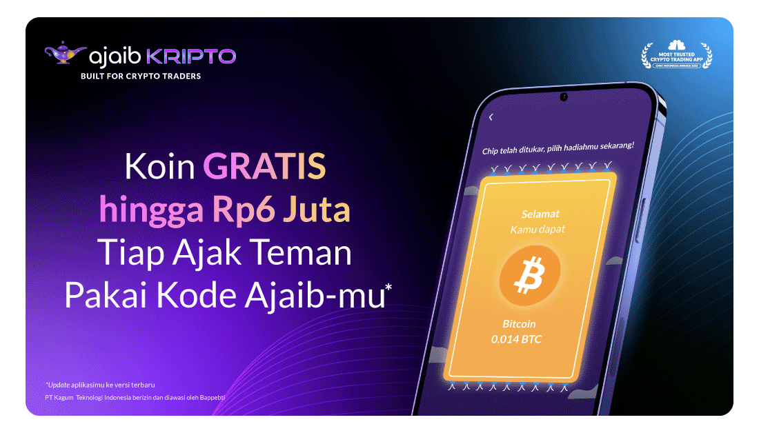 Cara Registrasi di Aplikasi Ajaib Kripto dan Dapat BTC, ETH, dan DOGE Gratis