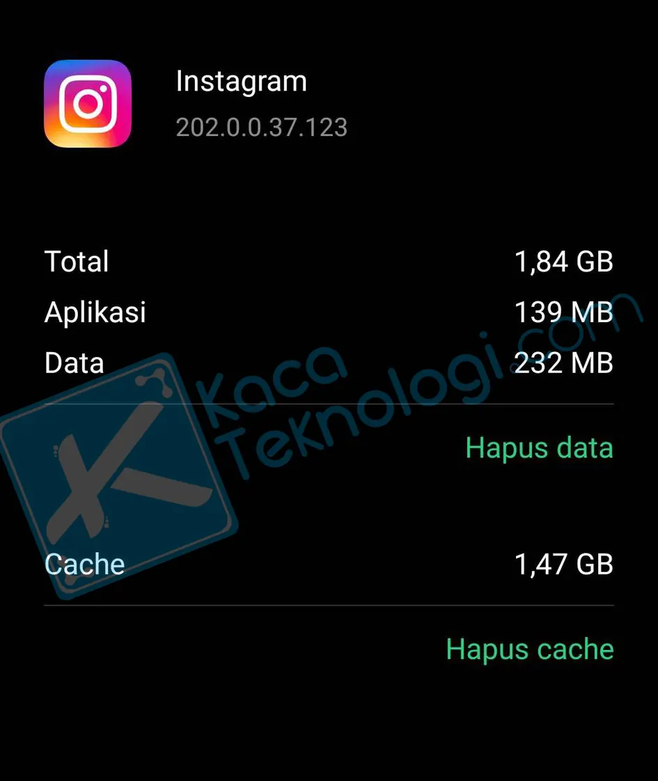 2 Langkah Mudah Menghapus Cache atau Sampah Aplikasi Instagram