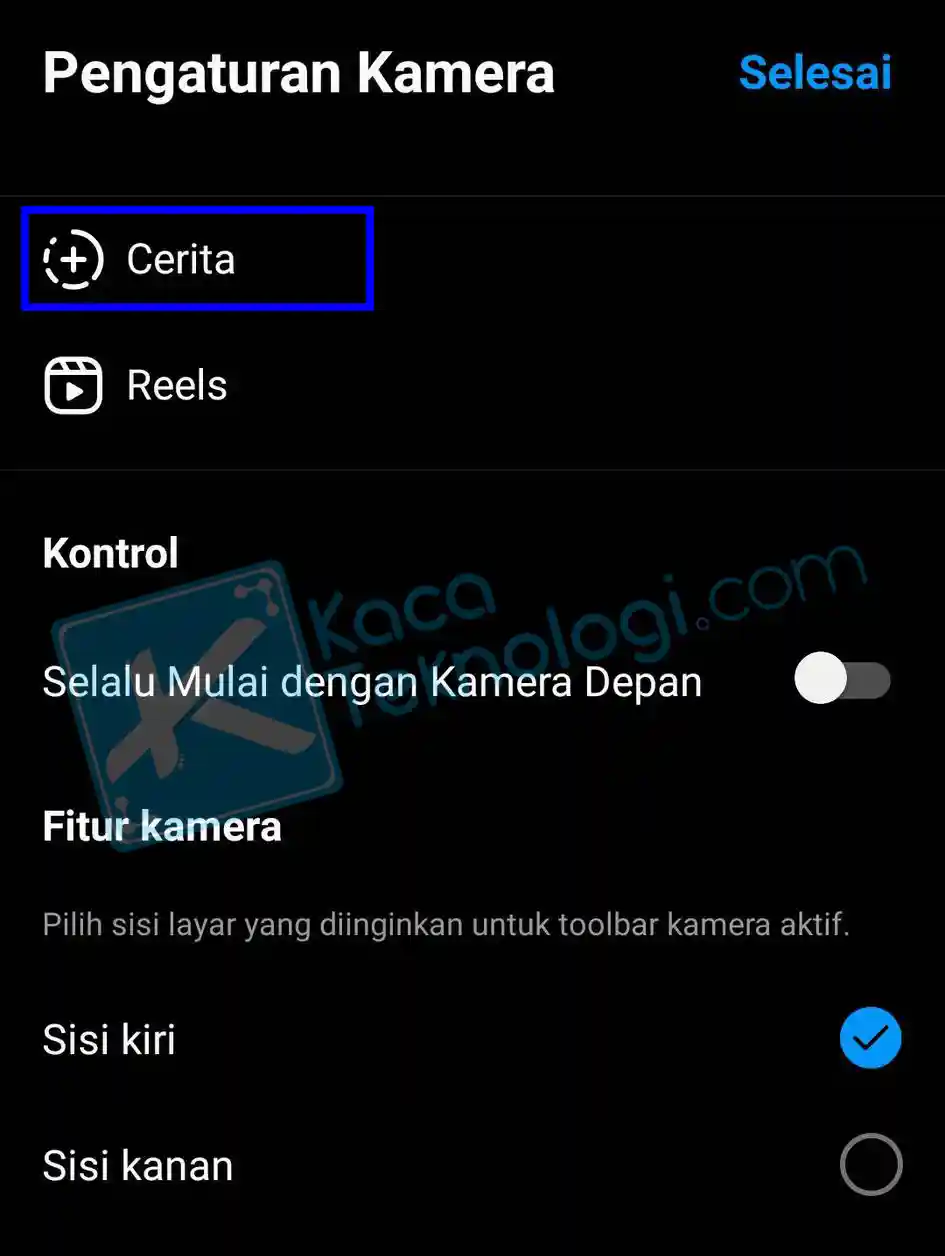 cara menghilangkan tanggapan cepat di story instagram