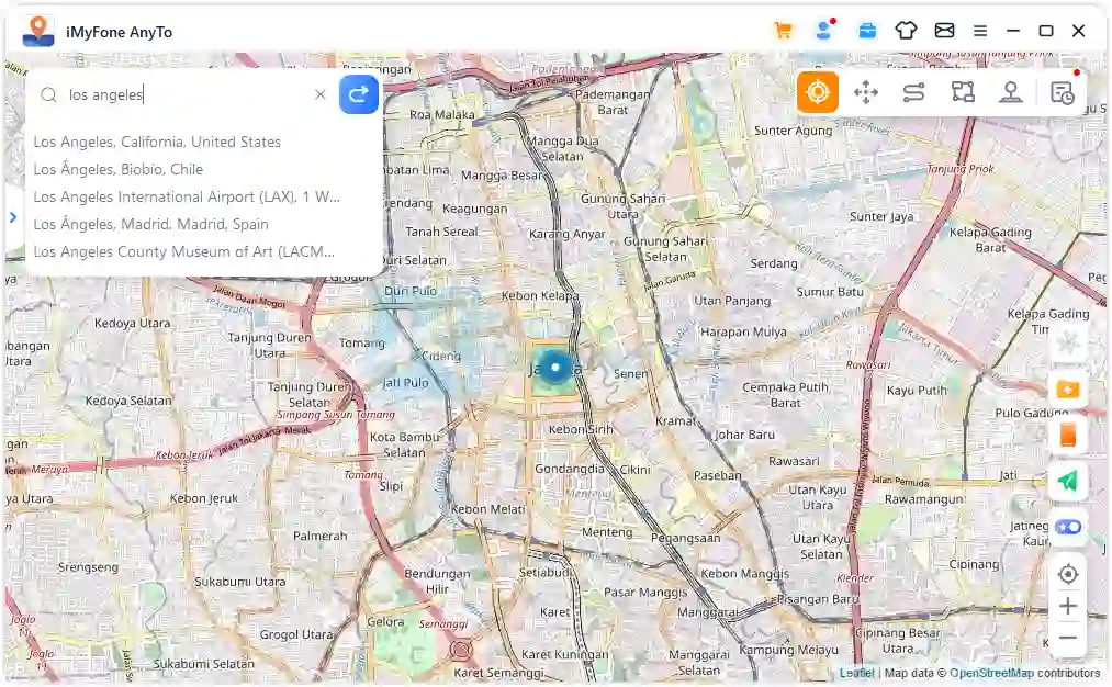 Memilih lokasi GPS di Android dengan iMyFone AnyTo