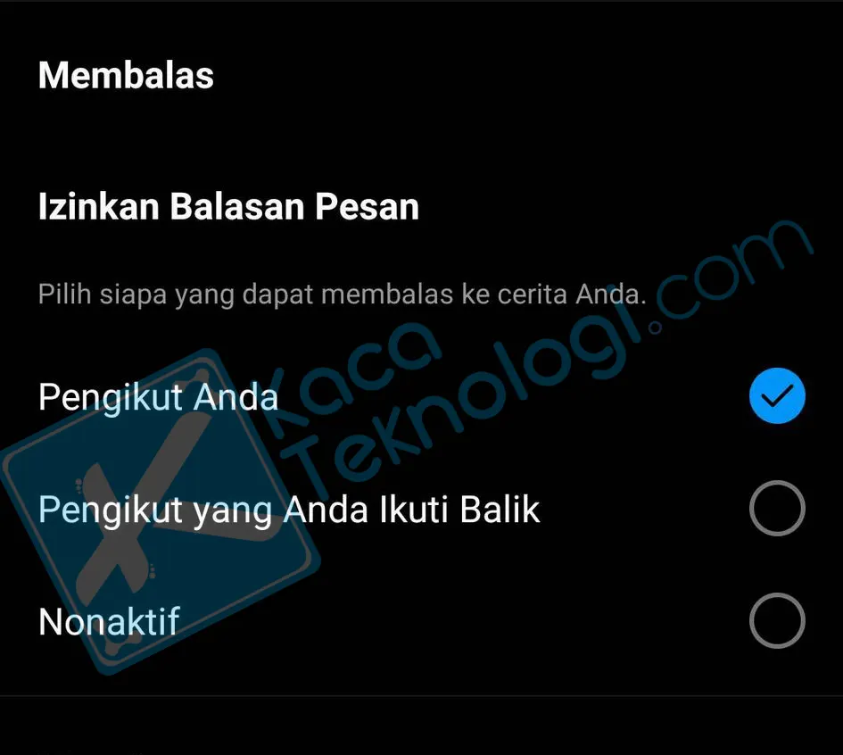 Cara Mudah Mematikan Kolom Komentar Insta Story IG