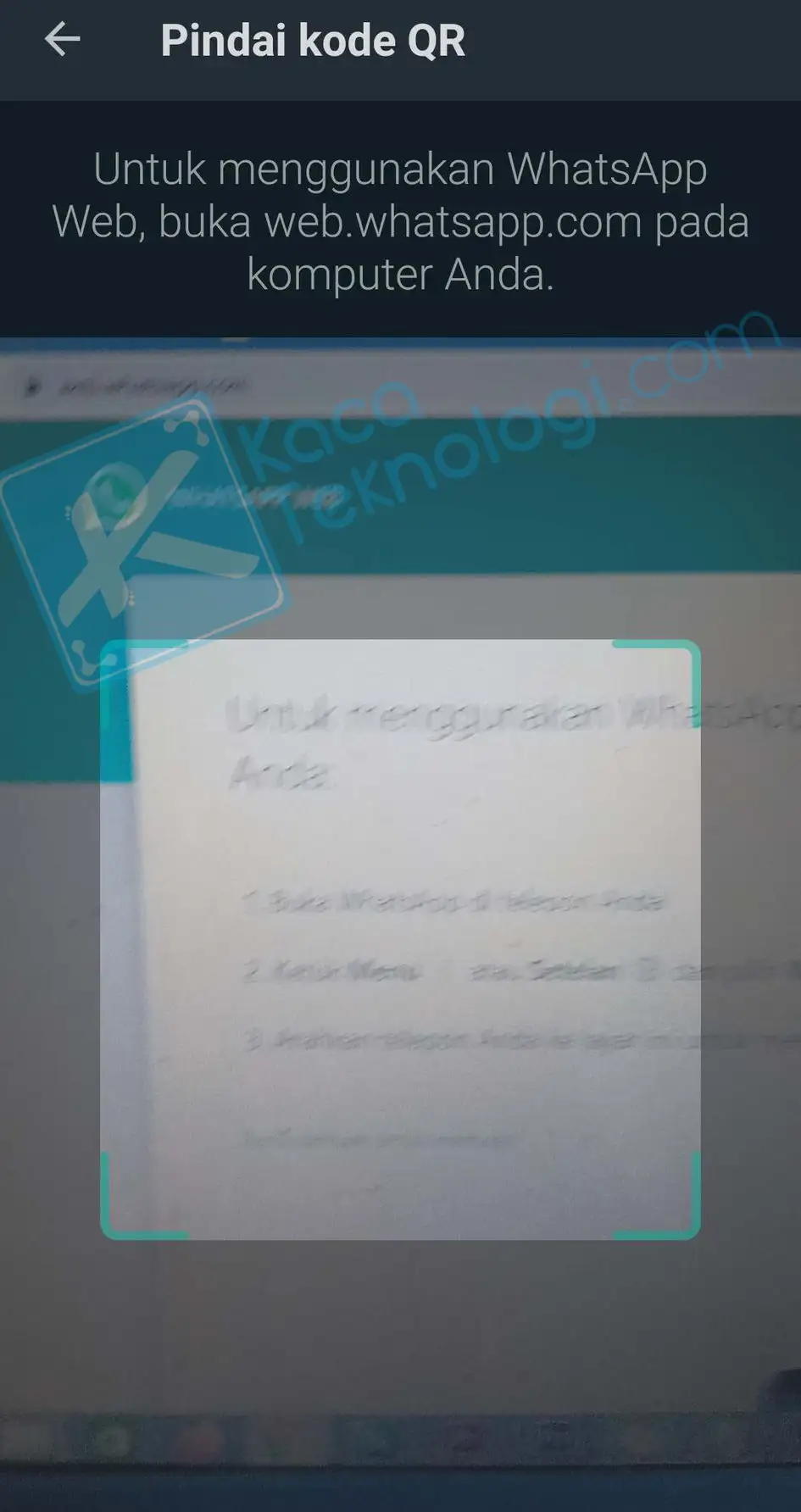 whatsapp web pindai kode qr