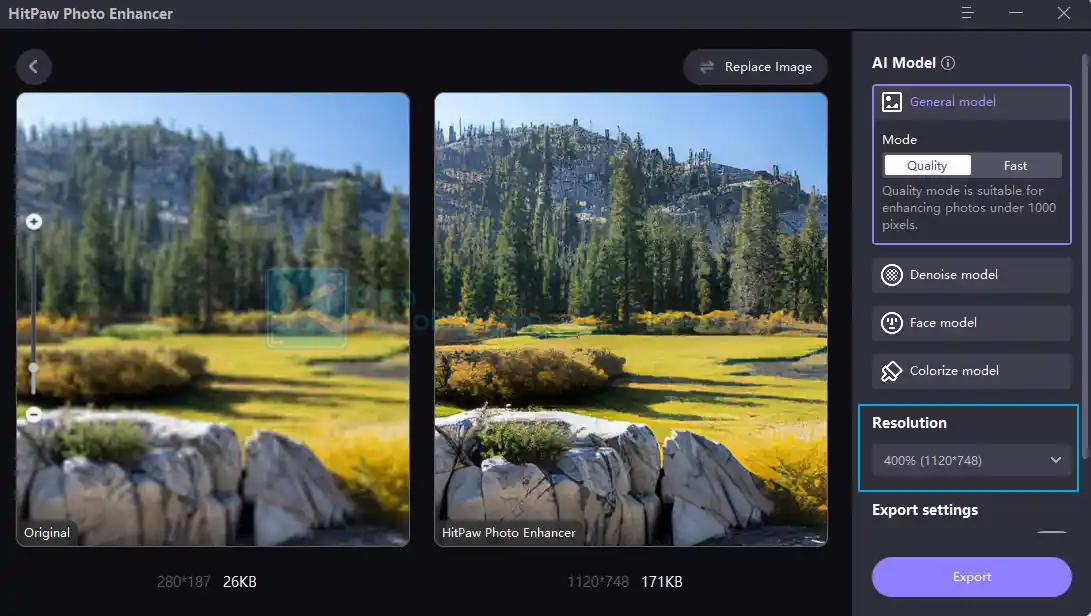 Sebelum dan Sesudah Menggunakan Aplikasi Hitpaw Photo Enhancer dalam Memperbesar Resolusi Foto