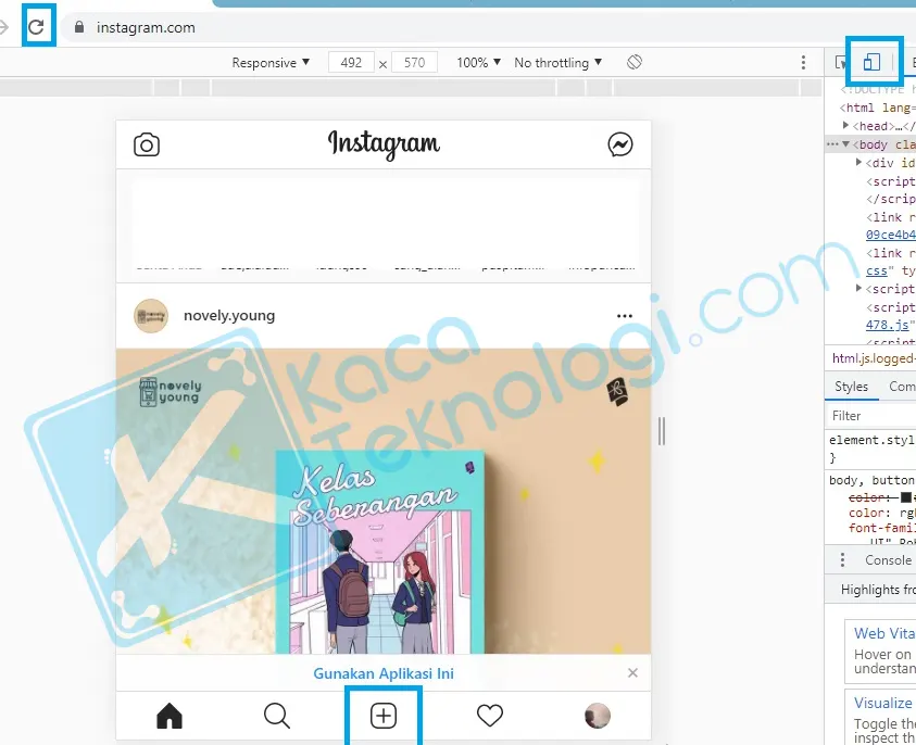 Cara Upload Foto dan Video di Instagram Tanpa Inspect Element