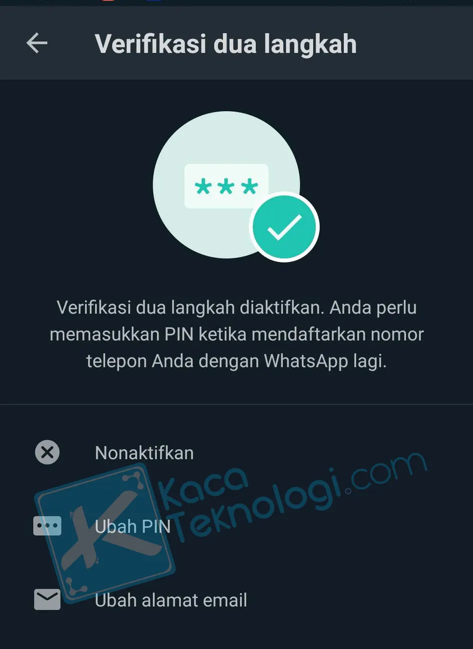 Langkah Mudah Mengaktifkan Verifikasi 2 Langkah Whatsapp