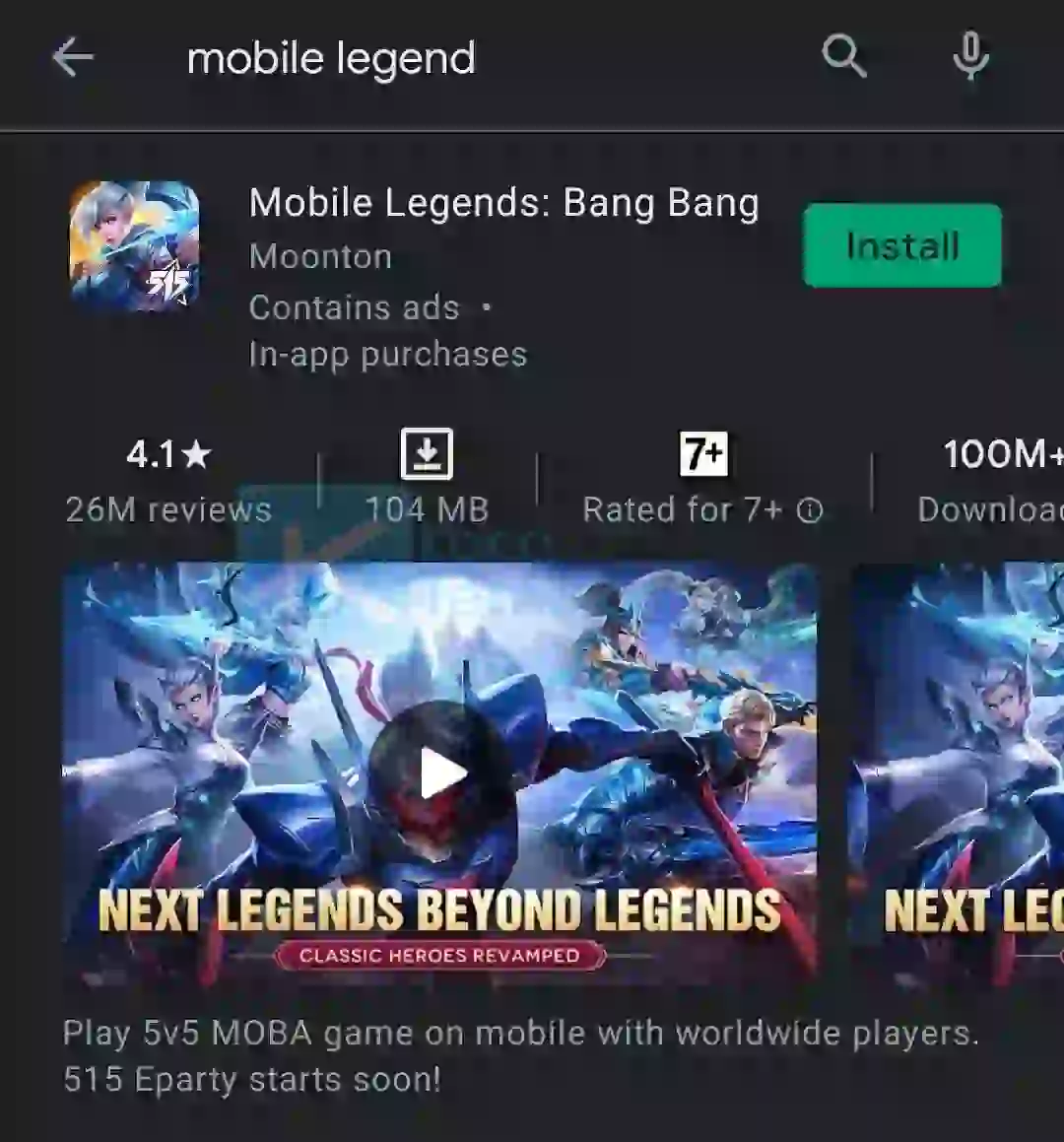 Cara Download Mobile Legends